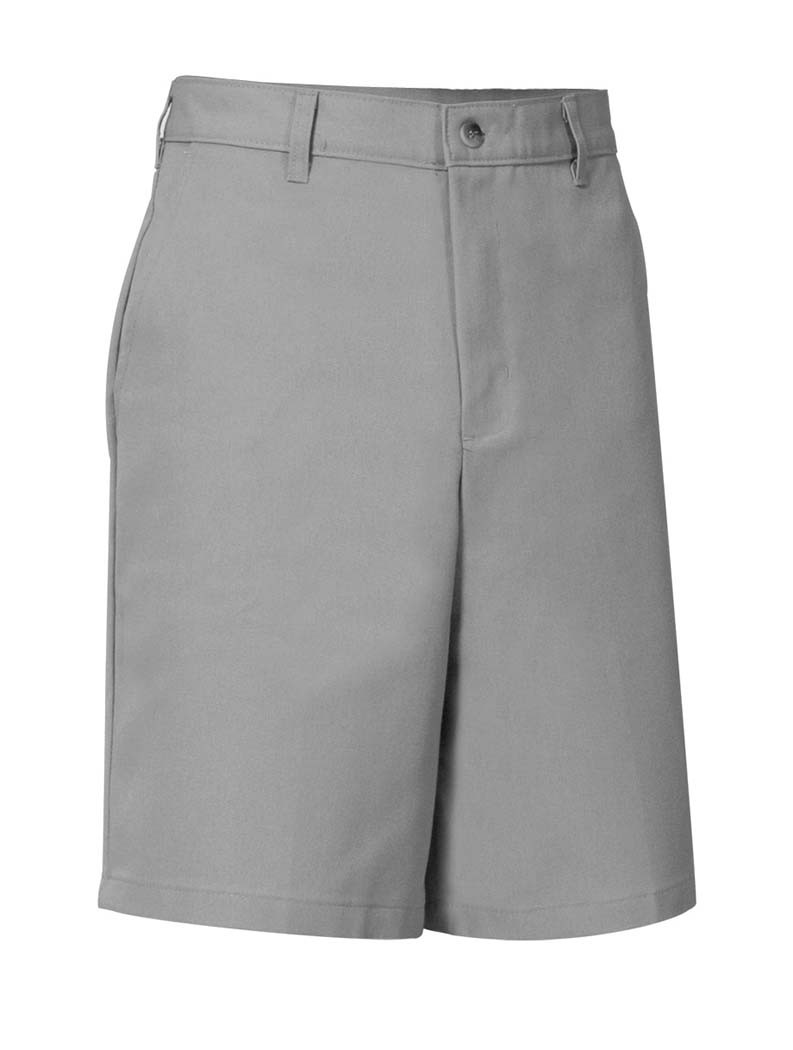 Tom Sawyer Flat-Front Adjustable Waist Traditional Fit Grey Dress Shorts