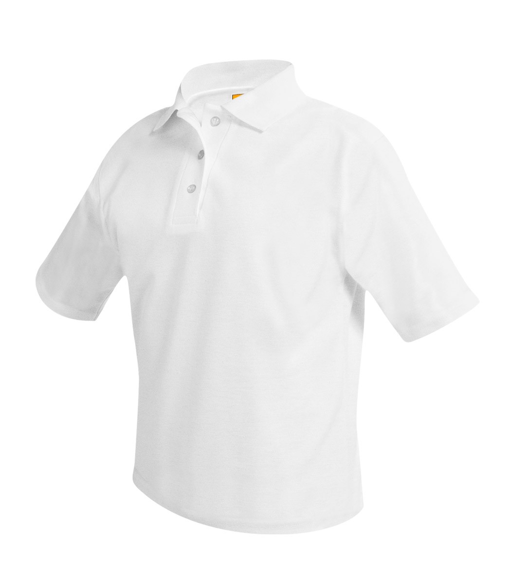 SFA Staff White S/S Polo w/ Crest Logo