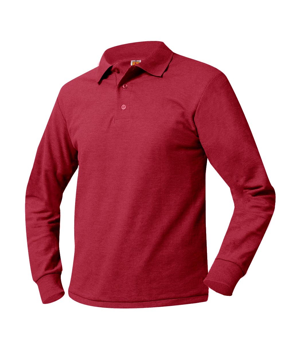 OLS Red L/S Polo w/ Logo (K Boys Only)