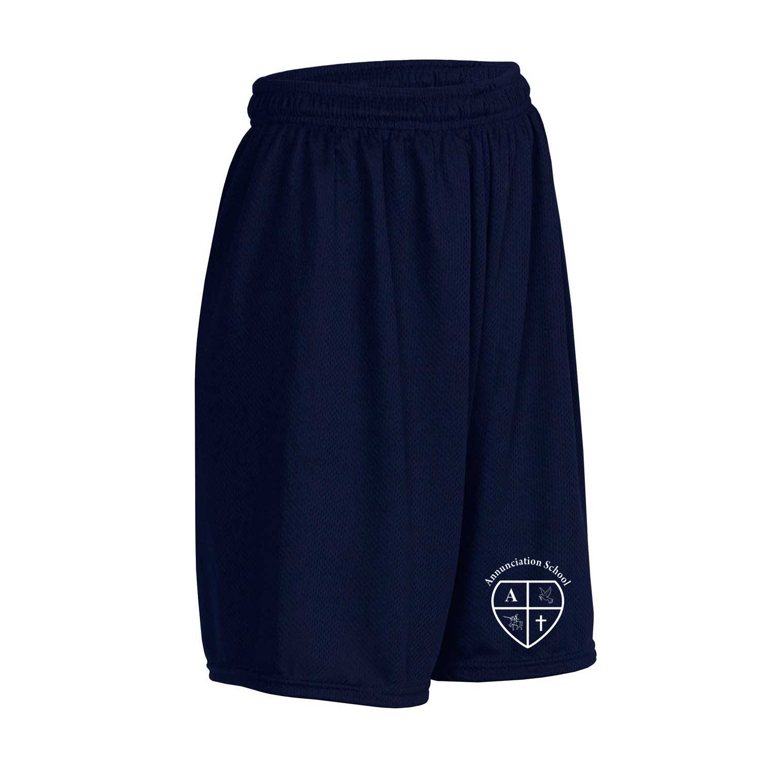 ANN Navy Gym Shorts w/ School Logo