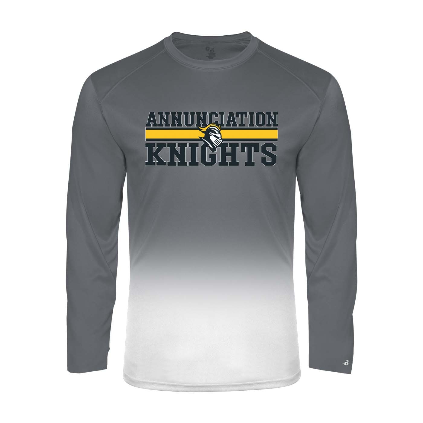ANN Ombre L/S Spirit T-Shirt w/ Annunciation Knights Logo - Please Allow 2-3 Weeks for Delivery