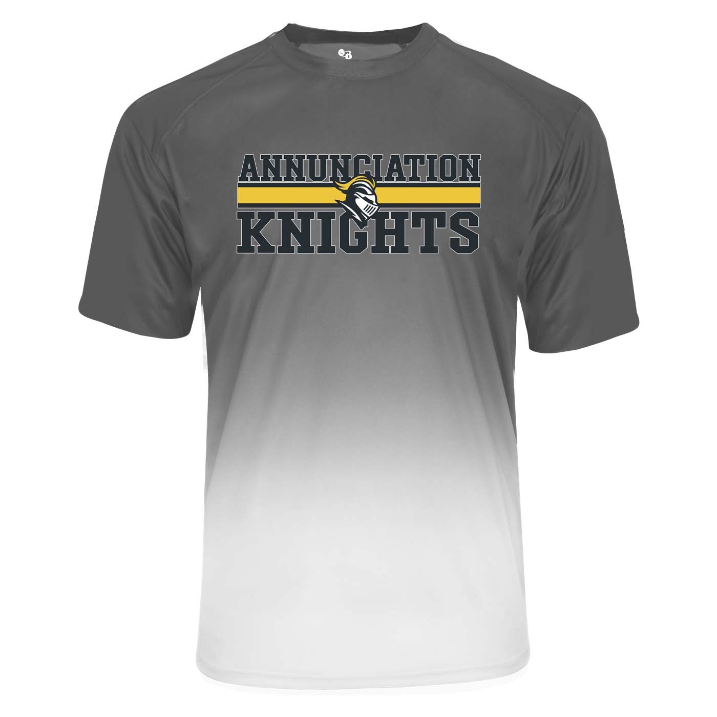ANN Spirit Reverse Ombre S/S T-Shirt w/ Annunciation Knights Logo - Please Allow 2-3 Weeks for Delivery