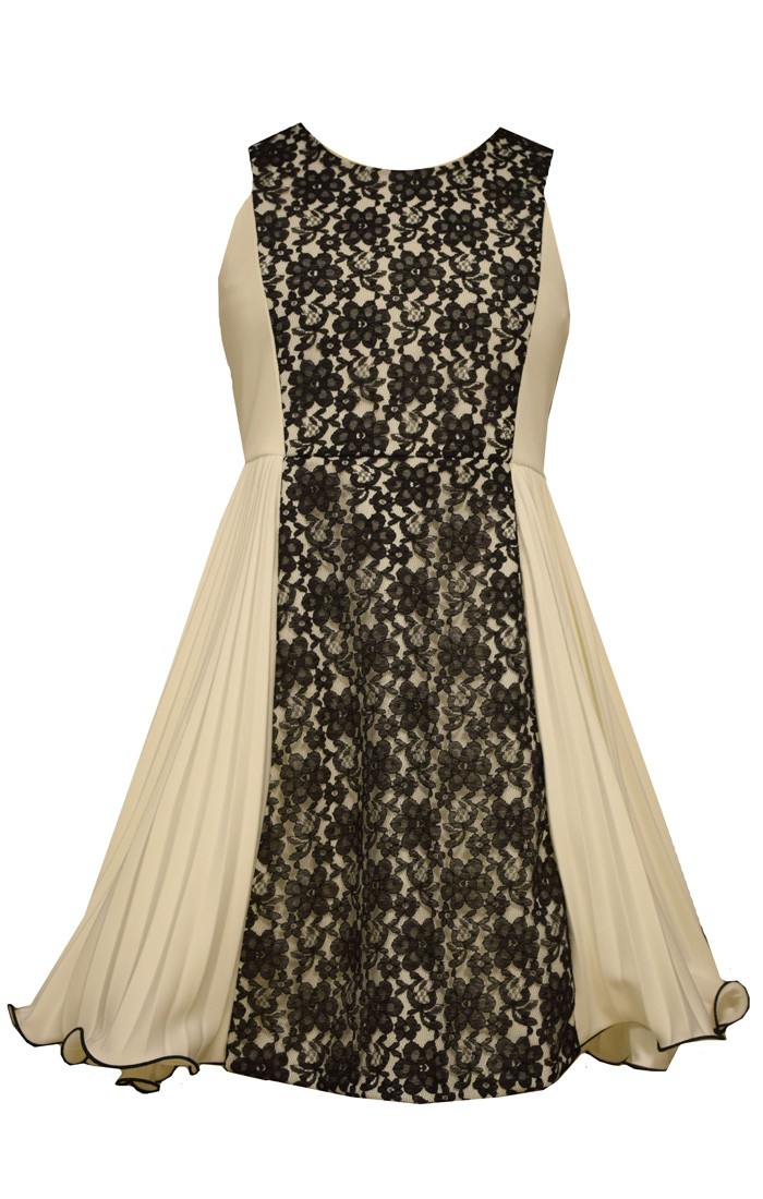 Ivory Lace Scuba Dress