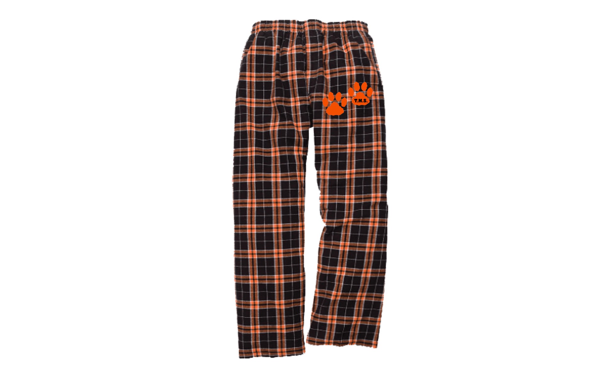 T.M.S. Spirit Black & Orange Pajama Pants w/ 2 Paw Logo* - Please Allow 2-3 Weeks for Delivery