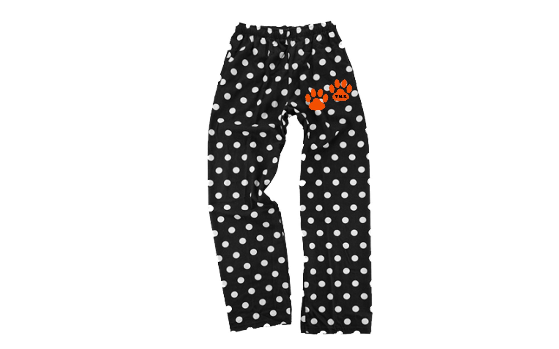 T.M.S. Spirit Black Polka Dot Pajama Pants w/ 2 Paw Logo* - Please Allow 2-3 Weeks for Delivery
