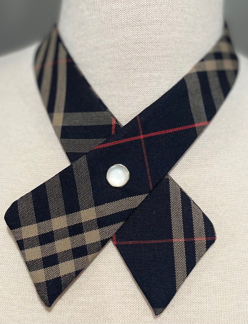 Girls' Plaid Cross Tie