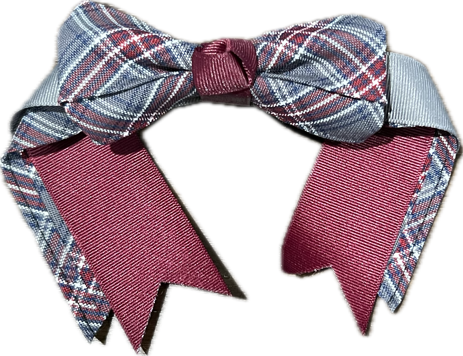 Plaid 06T Scrunchie with Bow and Ribbon