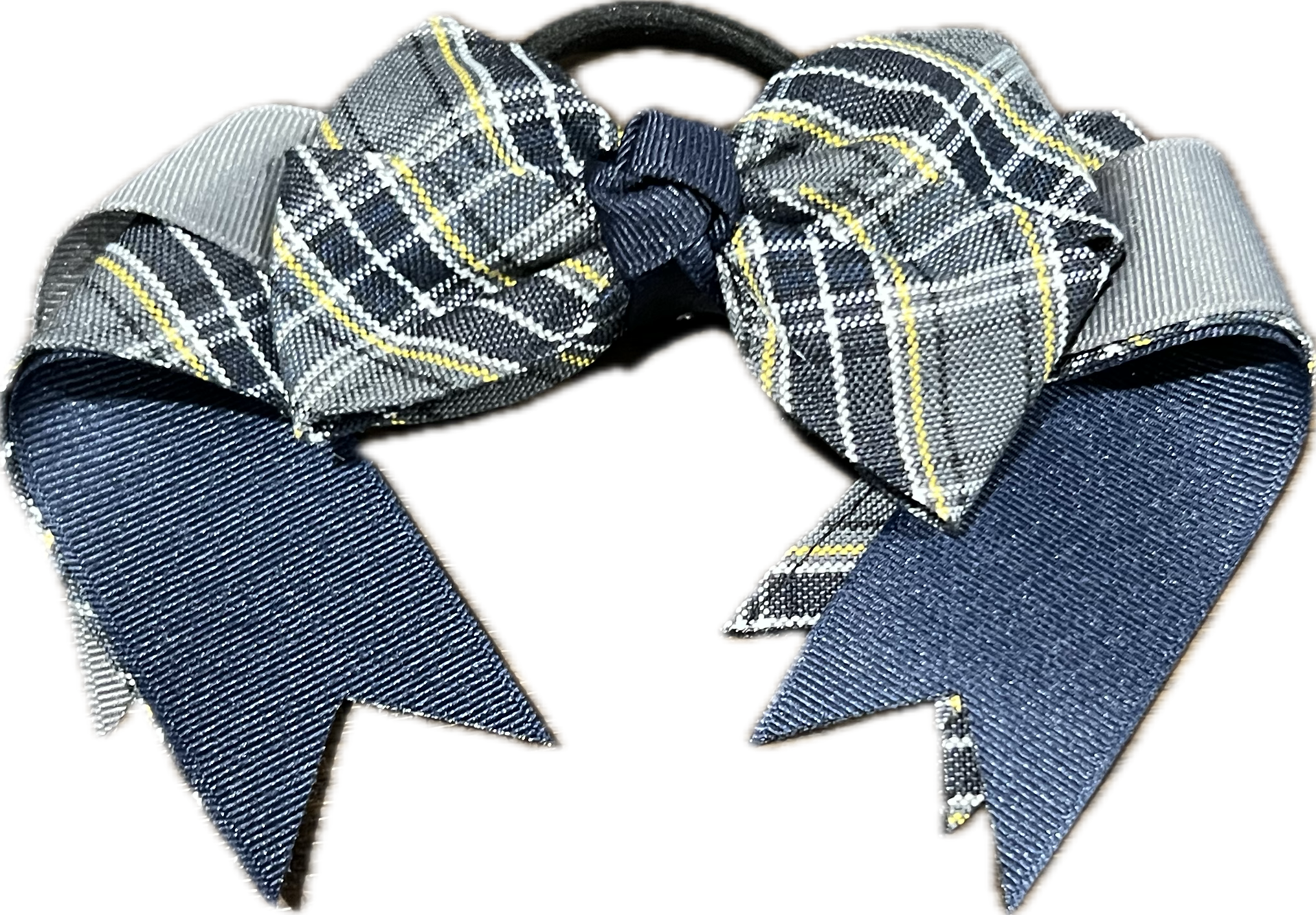 Plaid 42 Scrunchie with Bow and Ribbon