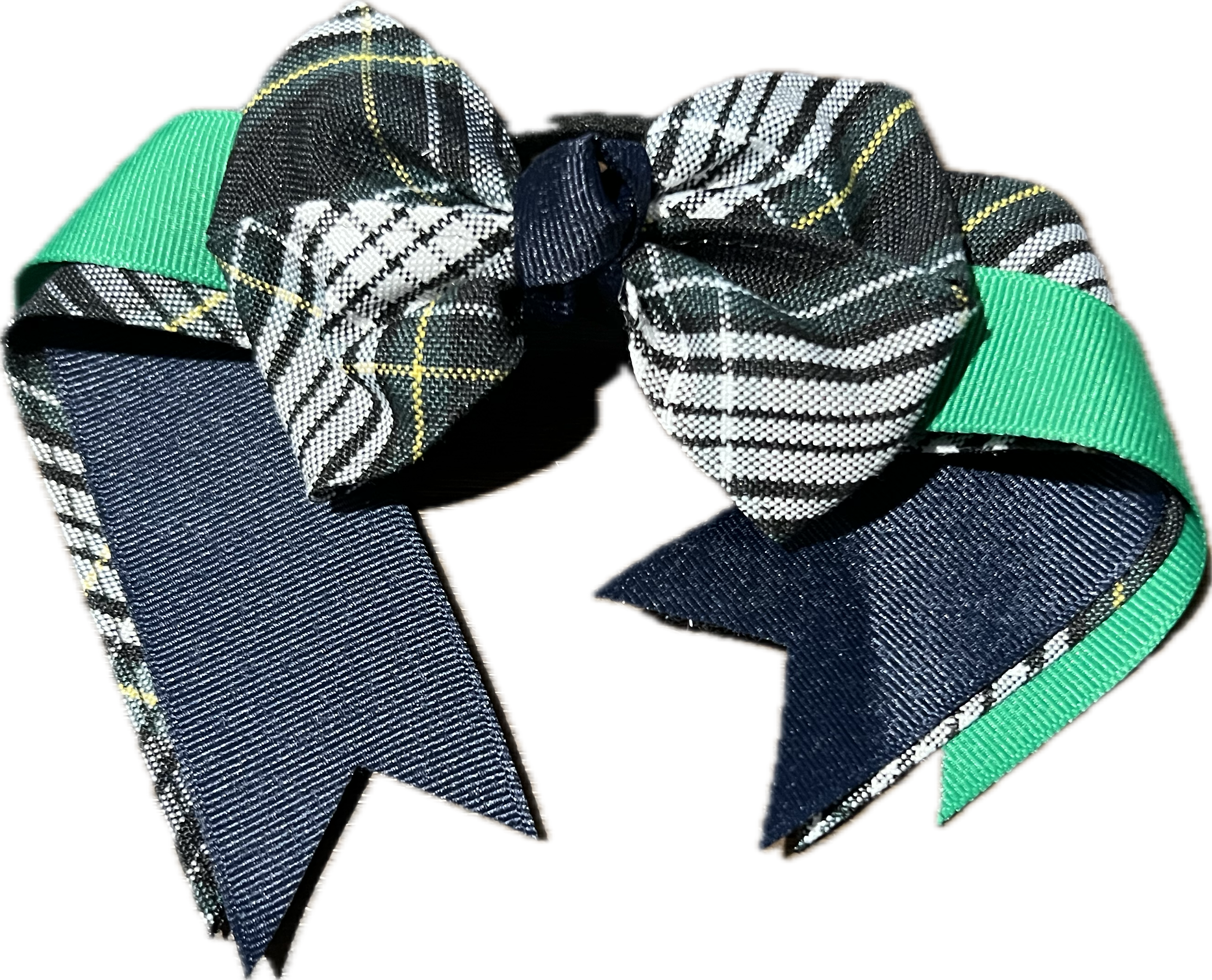 Plaid 61 Scrunchie with Bow and Ribbon