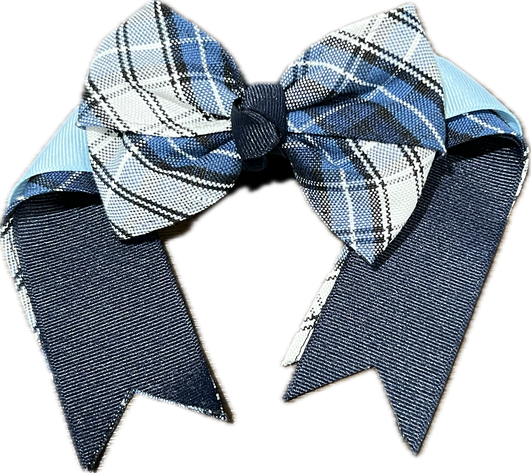 Plaid 85 Scrunchie with Bow and Ribbon