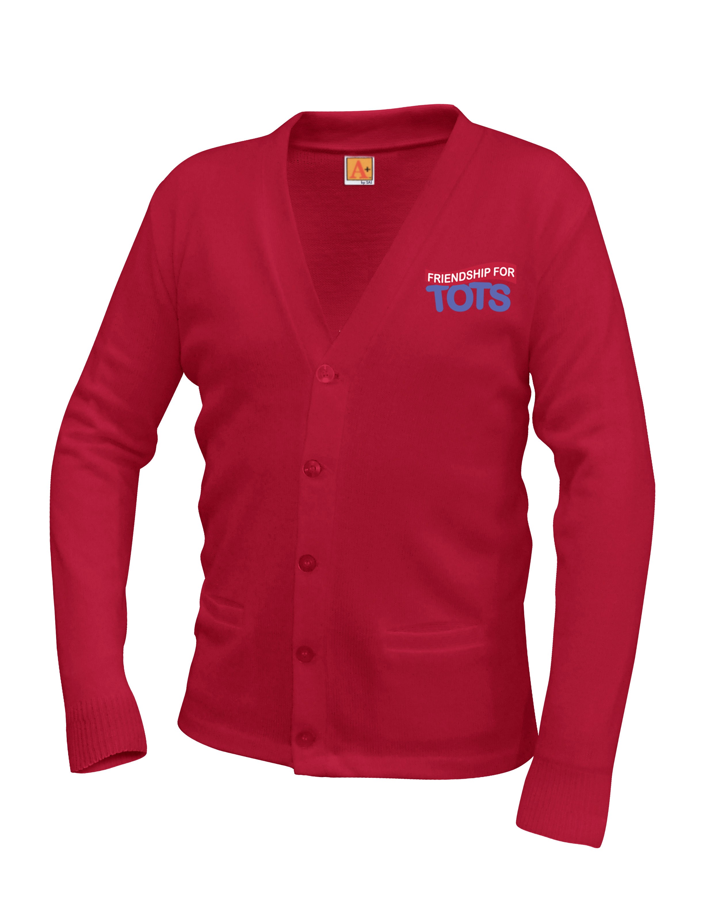 FTOTS Staff 2-Pocket Cardigan w/ School Logo #F9 & #F12 - Please Allow 3-4 Weeks for Delivery