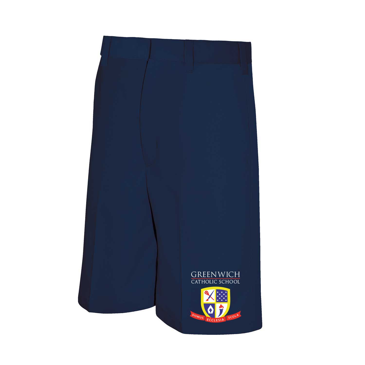 GCS Boys' Pull-On Dark Navy Dress Shorts w/ Logo