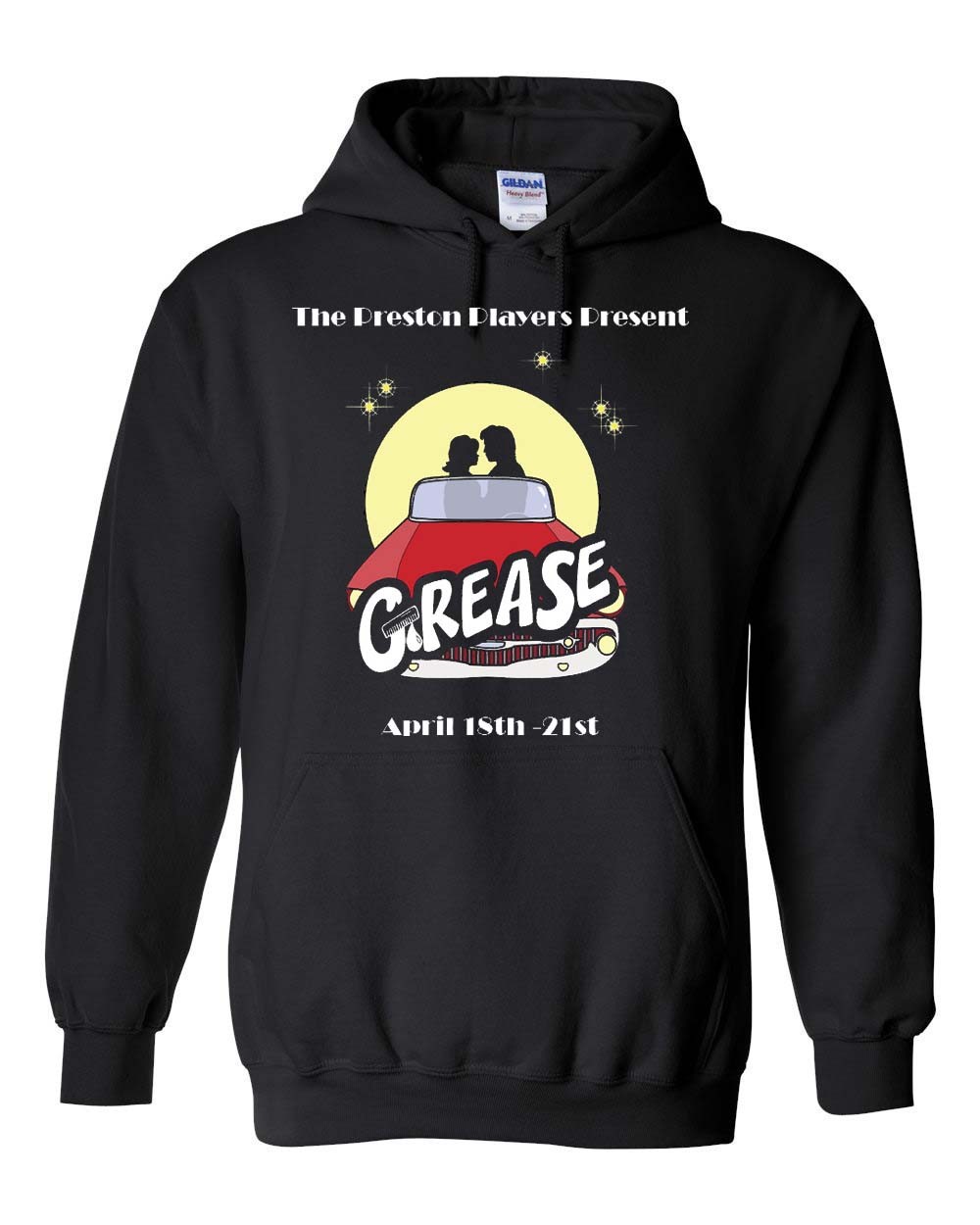 Preston Players Pullover Hoodie w/ GREASE Logo - Please Allow 2-3 Weeks for Delivery