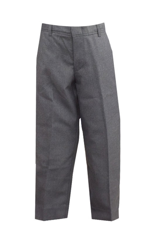 John Lewis Boys' Adjustable Waist Stain Resistant Slim Fit School Trousers,  Charcoal at John Lewis & Partners