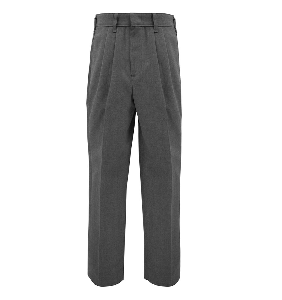 Boys Dark Grey Tri-blend Pleated Pants* Final Sale, No Returns, No Exchange