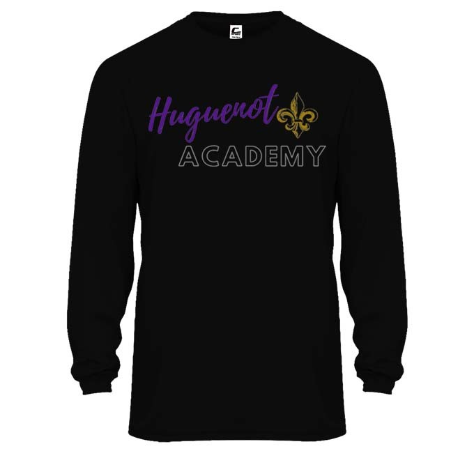 HA Spirit L/S Performance T-shirt w/ Huguenot's Logo 13-15- Please Allow 3-4 Weeks for Fulfillment