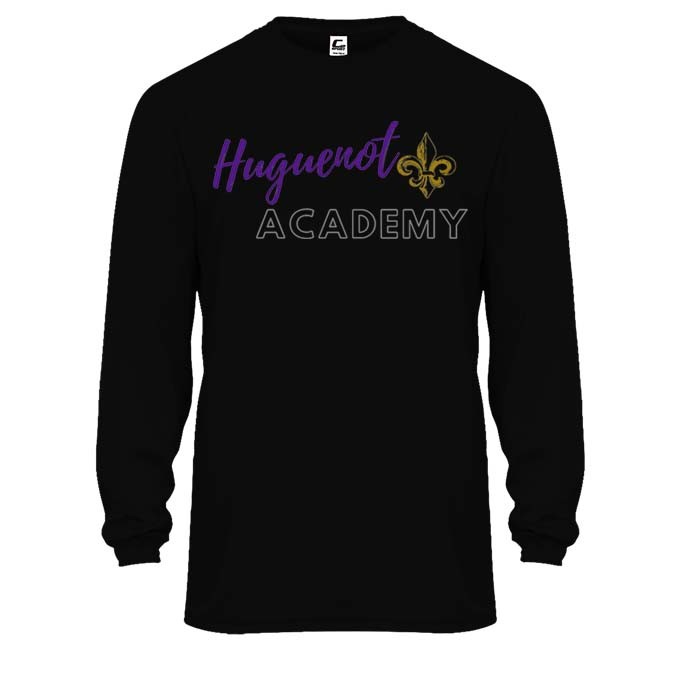 HA Spirit L/S Performance T-shirt w/ Huguenot's Logo - Please Allow 2-3 Weeks for Delivery