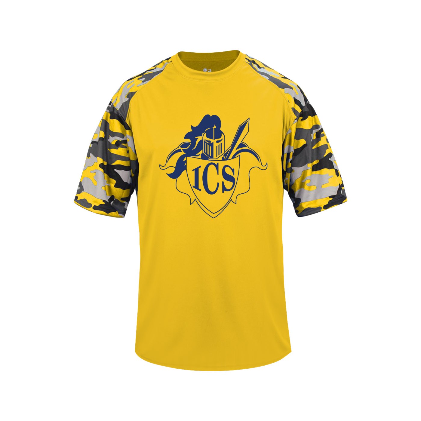 ICS Spirit S/S Camo T-Shirt w/ Navy Logo #13 - Please Allow 3-4 Weeks for Delivery