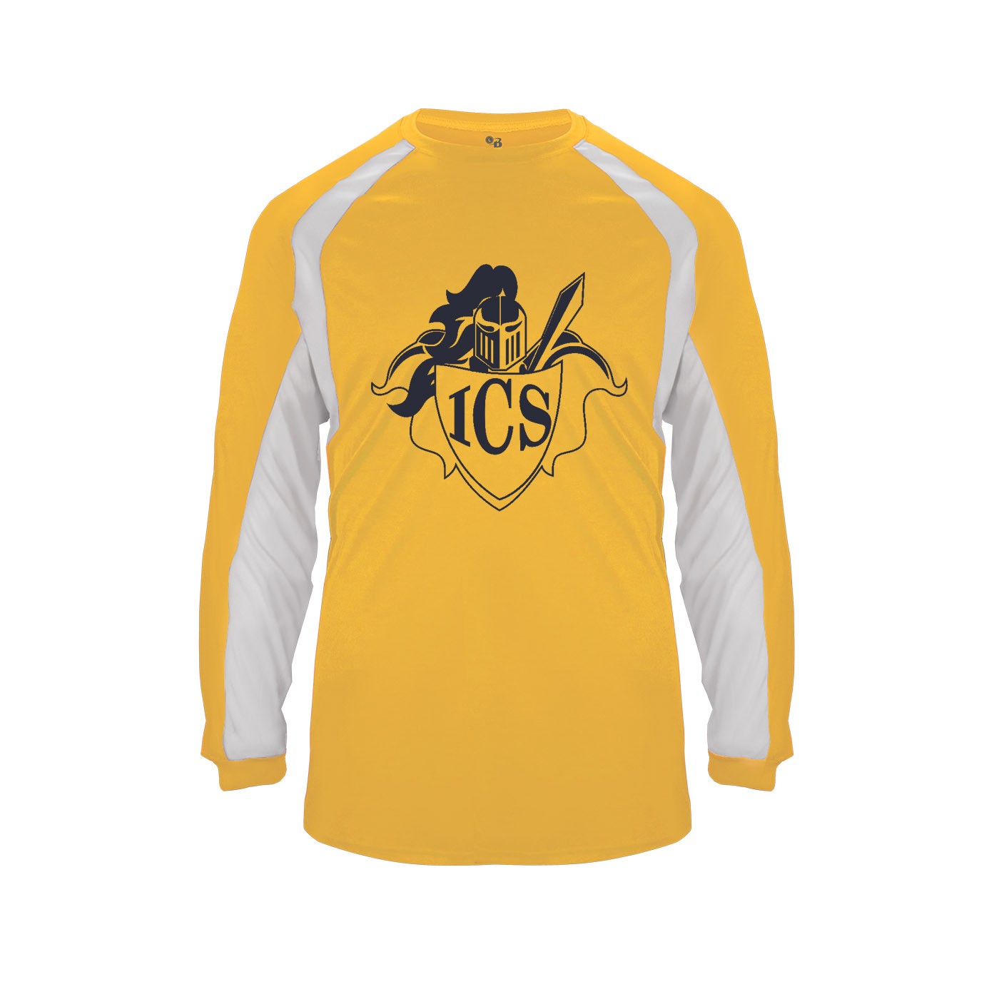 ICS Staff Hook L/S T-Shirt w/ Navy Logo - Please Allow 2-3 Weeks for Delivery