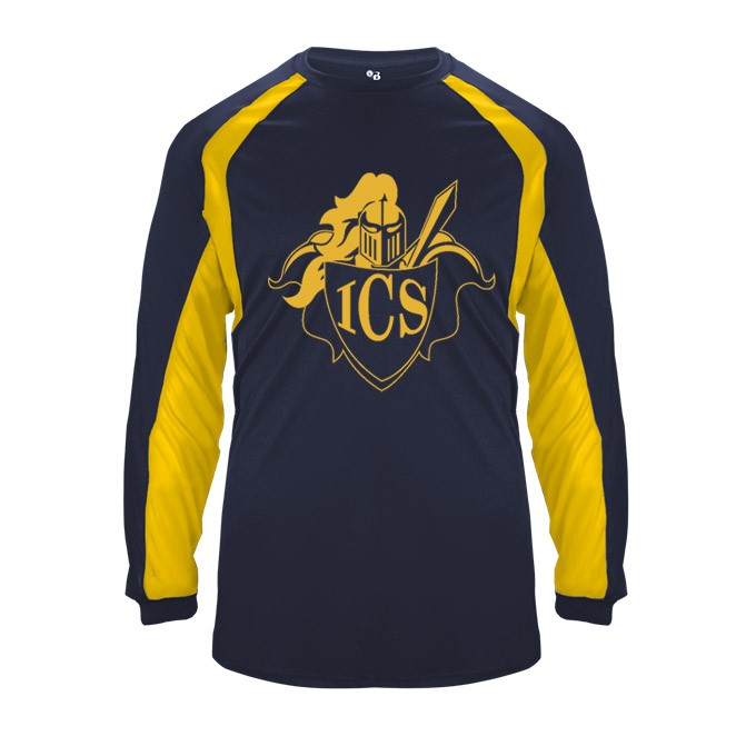 ICS Staff Hook L/S T-Shirt w/ Gold Logo #F13 - Please Allow 3-4 Weeks for Delivery