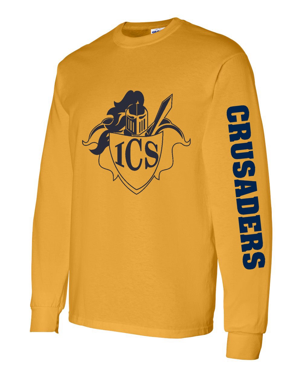 ICS Spirit L/S T-Shirt w/ Navy Logo - Please Allow 2-3 Weeks for Delivery