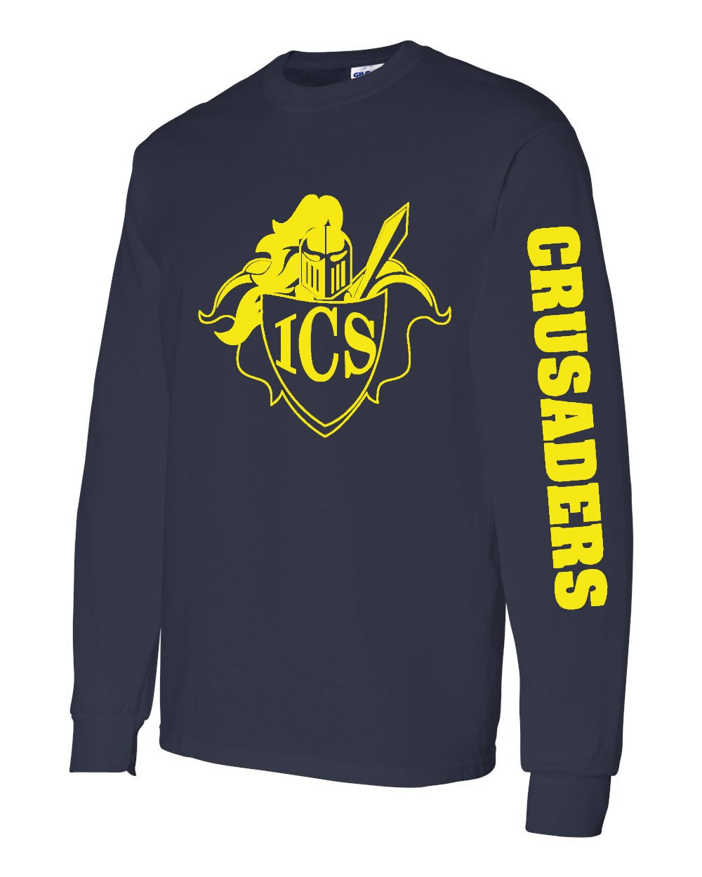 ICS Staff L/S T-Shirt w/ Yellow Logo #F9