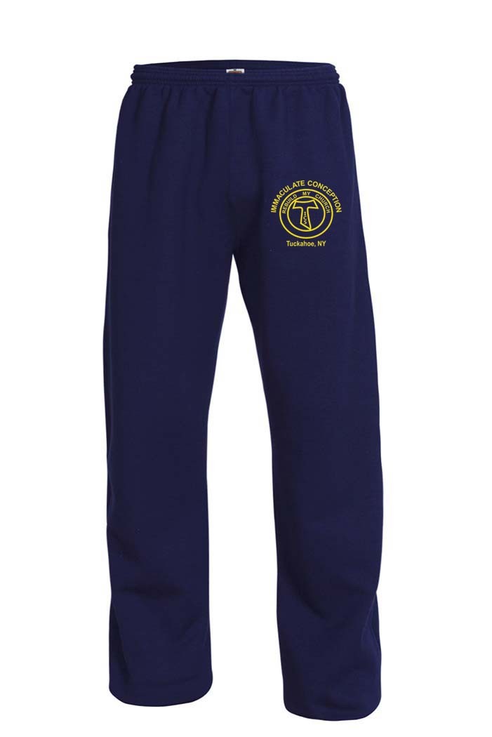 ICS Open Bottom Gym Sweatpants w/ School Logo (Grades 5-8 Only)