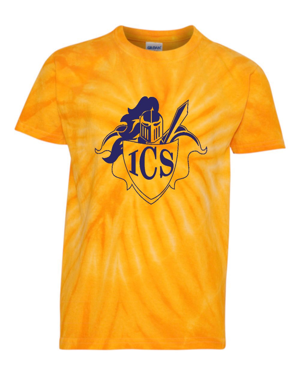 ICS Staff S/S Tie Dye T-Shirt w/ Navy Logo - Please Allow 2-3 Weeks for Delivery