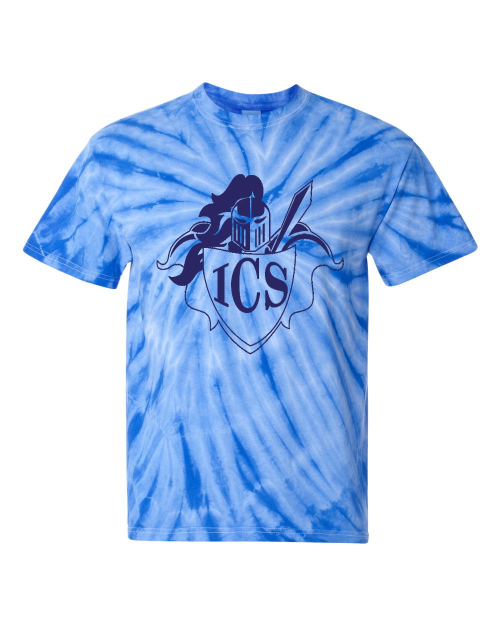 ICS Staff S/S Tie Dye T-Shirt w/ Navy Logo #F7-F8- Please Allow 2-3 Weeks for Delivery