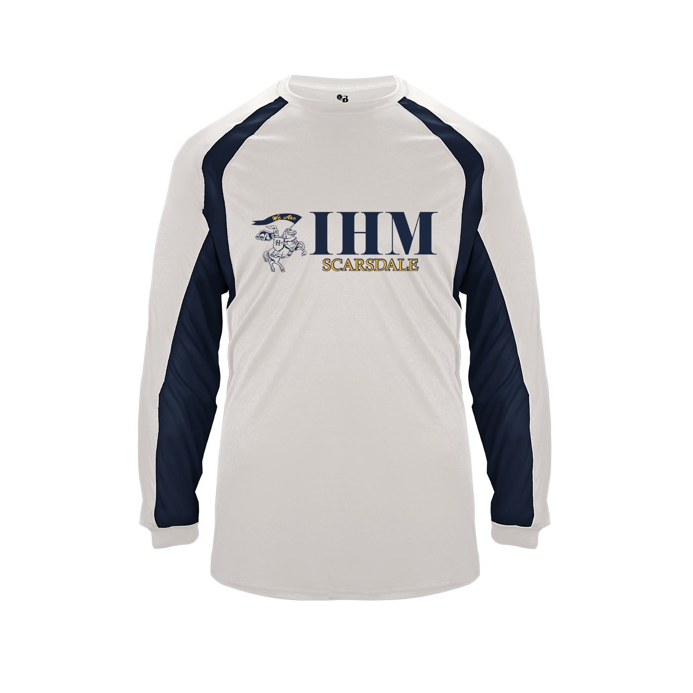 IHM Spirit Hook L/S T-Shirt w/ Navy Knight Logo - Please Allow 2-3 Weeks for Delivery