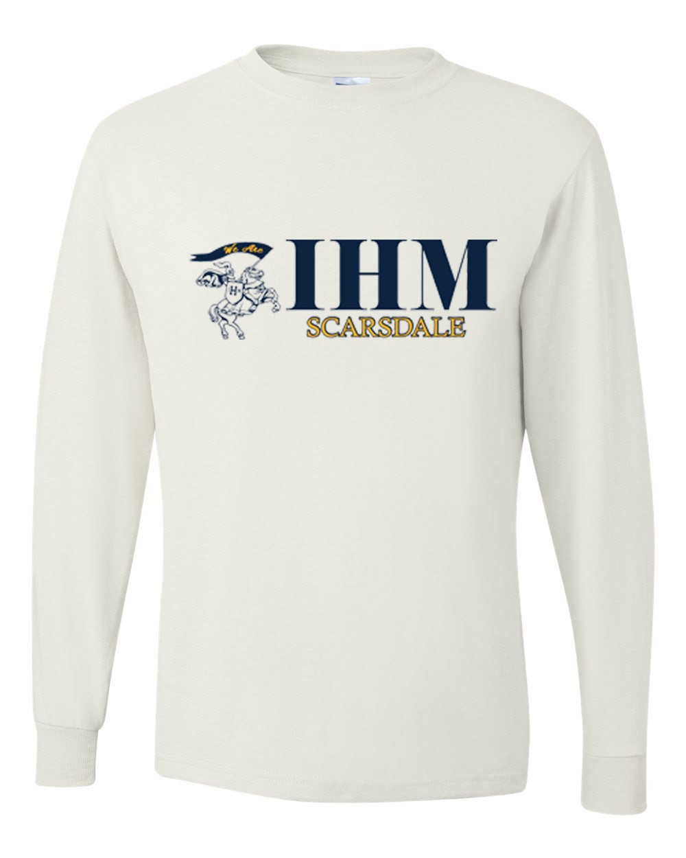 IHM Spirit L/S T-Shirt w/ Navy Knight Logo - Please Allow 2-3 Weeks for Delivery