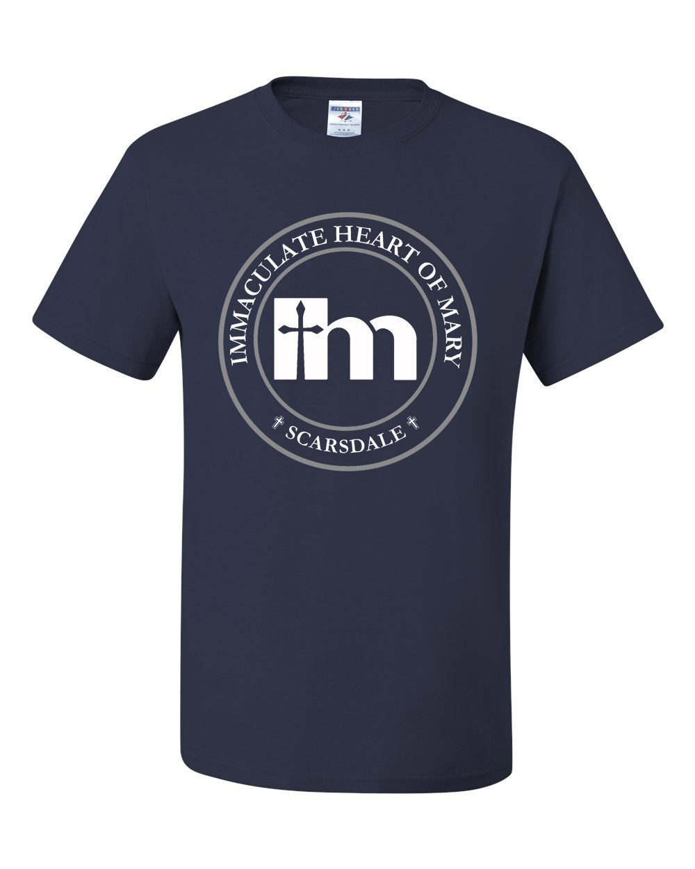 IHM Navy S/S Gym T-Shirt w/ School Logo