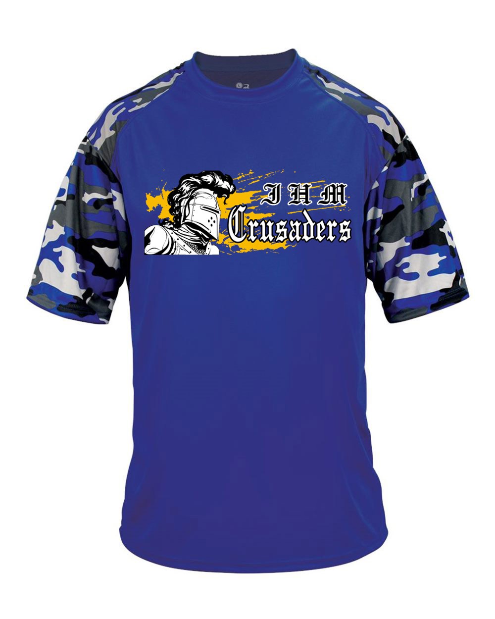 IHM Spirit S/S Camo T-Shirt w/ Crusader Logo - Please Allow 2-3 Weeks for Delivery