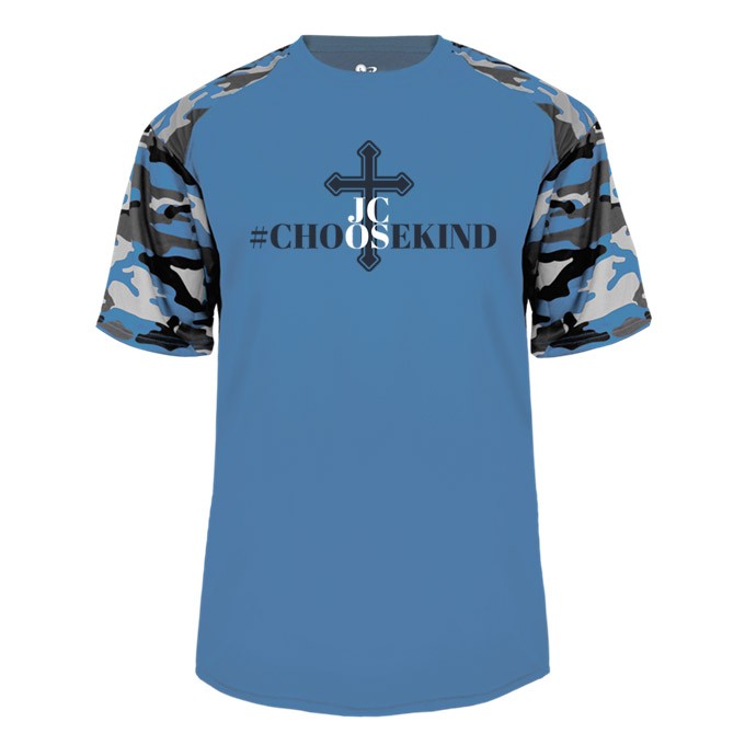 JCOS Staff S/S Camo T-Shirt w/ Choose Kindness Logo #F33 - Please Allow 3-4 Weeks for Delivery