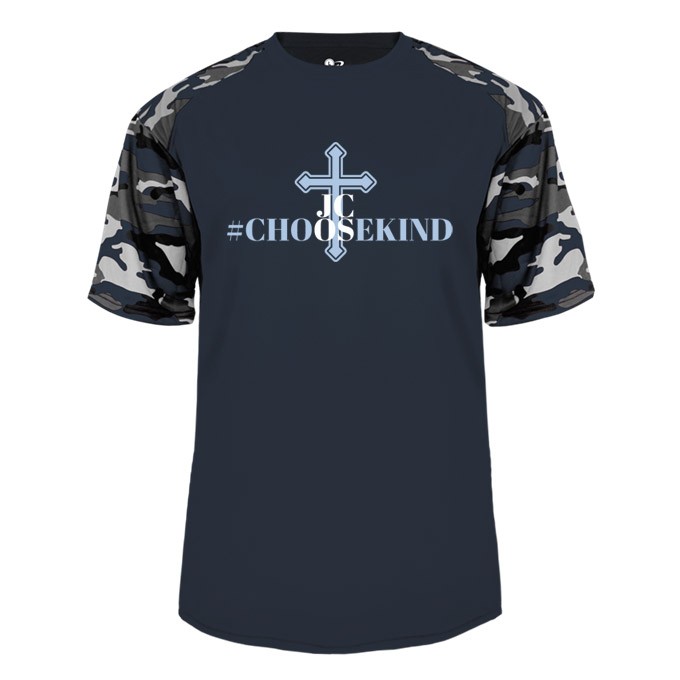 JCOS Staff S/S Camo T-Shirt w/ Choose Kindness Logo #F32 - Please Allow 3-4 Weeks for Delivery