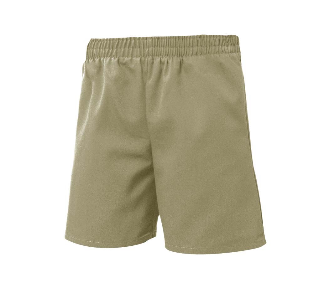 IHM Boys' Pull-On Khaki Dress Shorts w/ School Logo