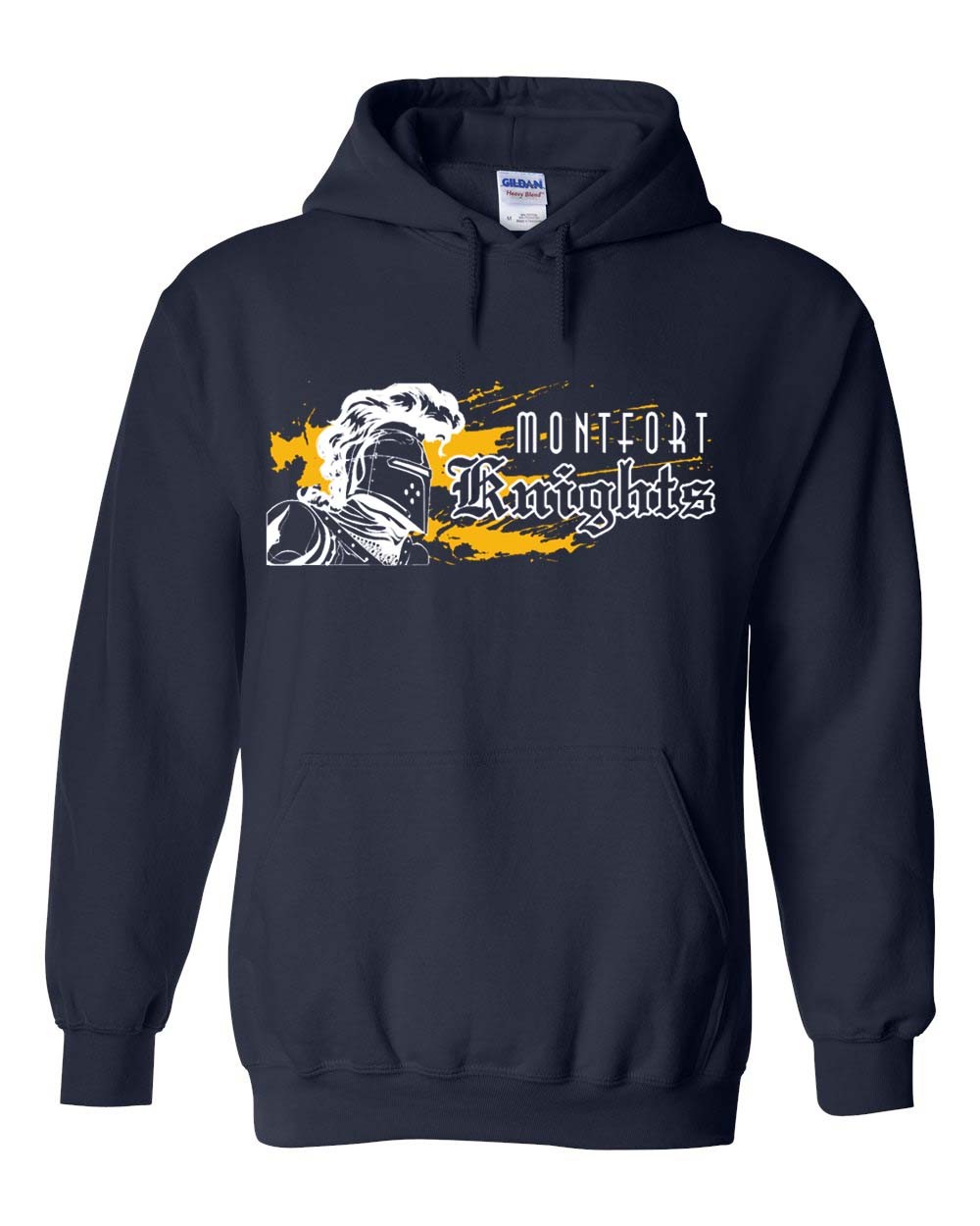 MONTFORT Spirit Hoodie w/ White Knight Logo - Please allow 2-3 Weeks for Delivery