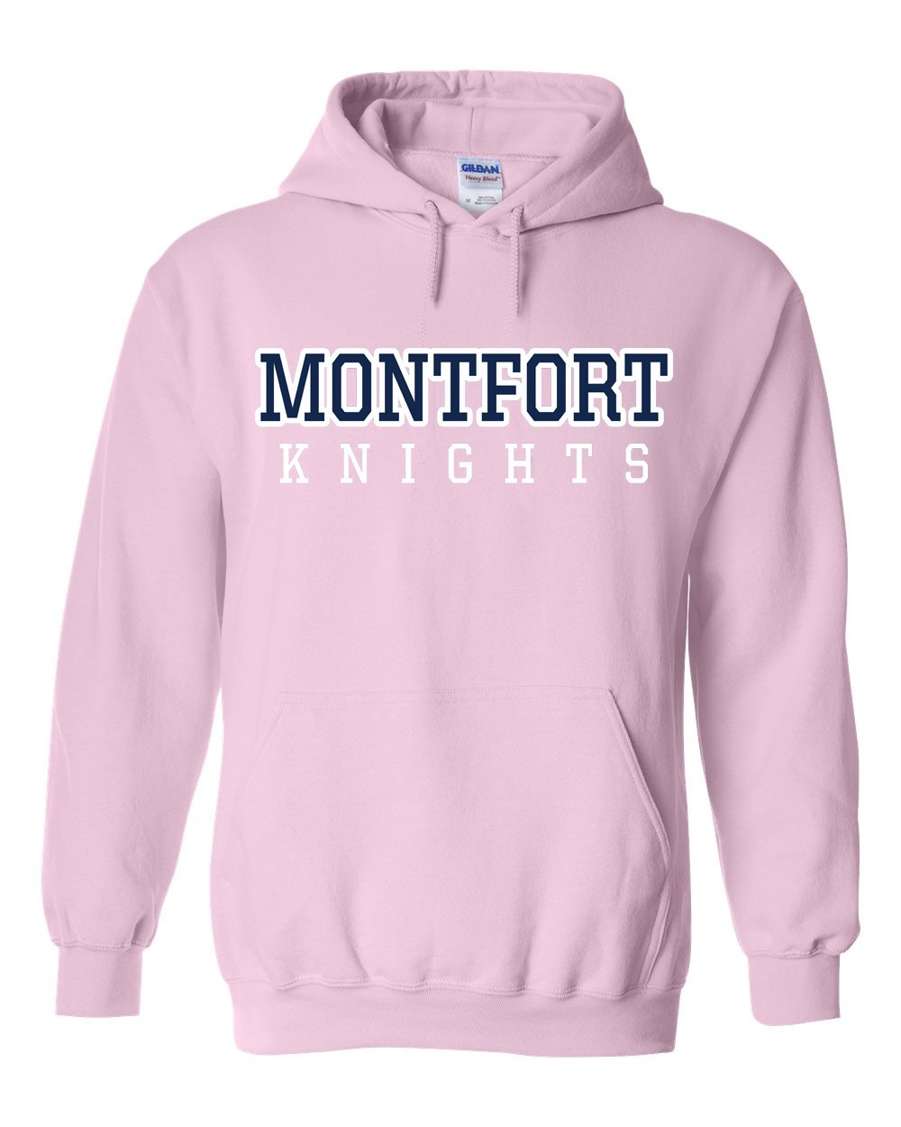 MONTFORT Spirit Hoodie w/ Navy Logo - Please allow 2-3 Weeks for Delivery