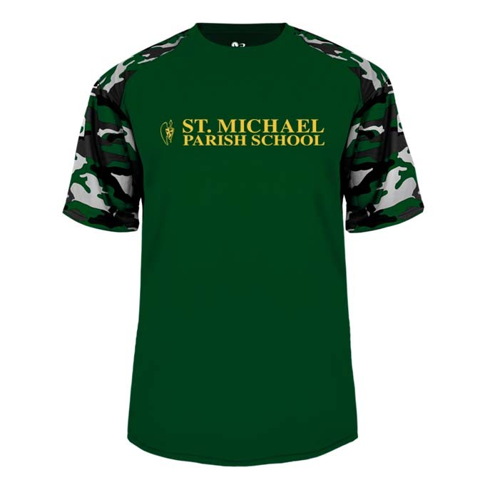 SMSU Spirit S/S Camo T-Shirt w/ Gold Logo #10 - Please Allow 3-4 Weeks for Delivery