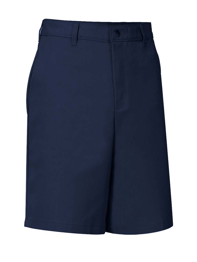 A+ Flat-Front Adjustable Waist Relaxed Fit Navy Dress Shorts