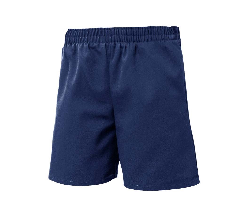ICS Boys' Pull-On Dark Navy Dress Shorts w/ Logo