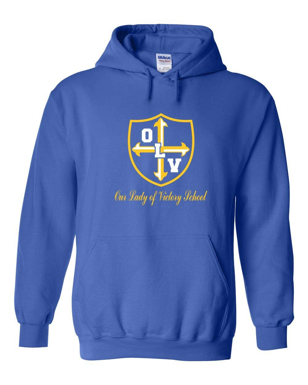 OLV Spirit Pullover Hoodie w/ Gold Logo - Please Allow 2-3 Weeks for Delivery