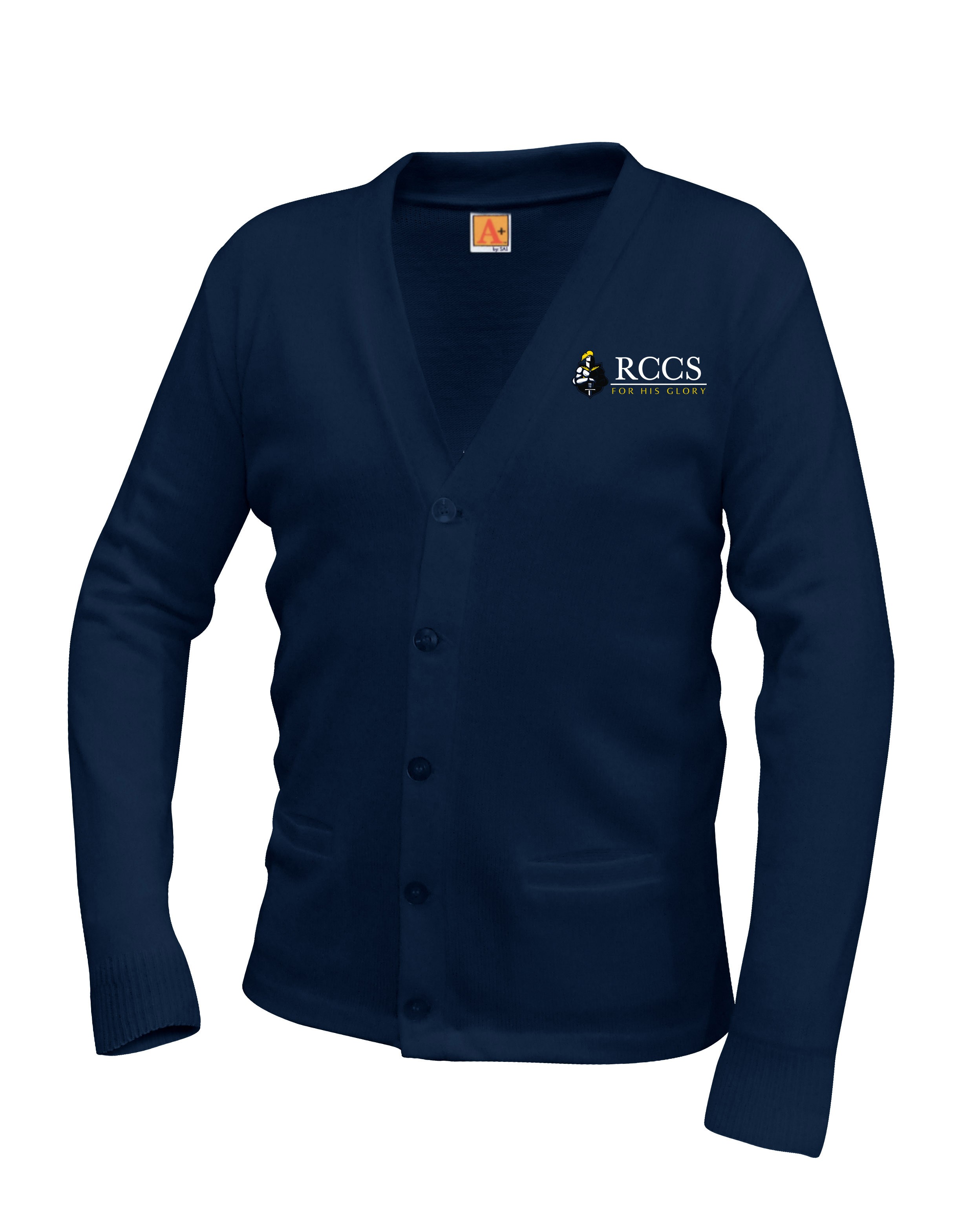 RCCS 2-Pocket Cardigan w/ School Logo