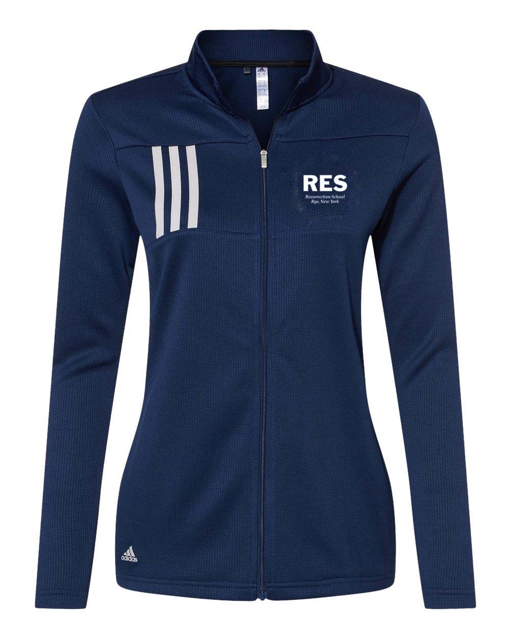 RES Spirit Adidas 3 Stripe Women's Full Zip w/ RES Logo - Please Allow 2-3 Weeks for Delivery