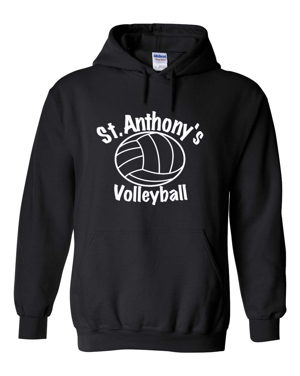 SAS Black Volleyball Team Hoodie w/Logo & Name/Number - Please Allow 2-3 Weeks For Delivery 