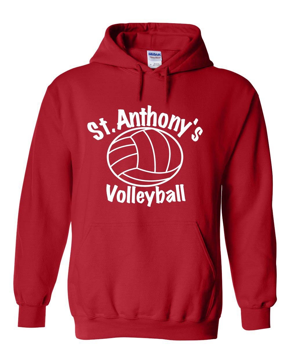 SAS Red Volleyball Team Hoodie w/Logo & Name/Number - Please Allow 2-3 Weeks For Delivery 