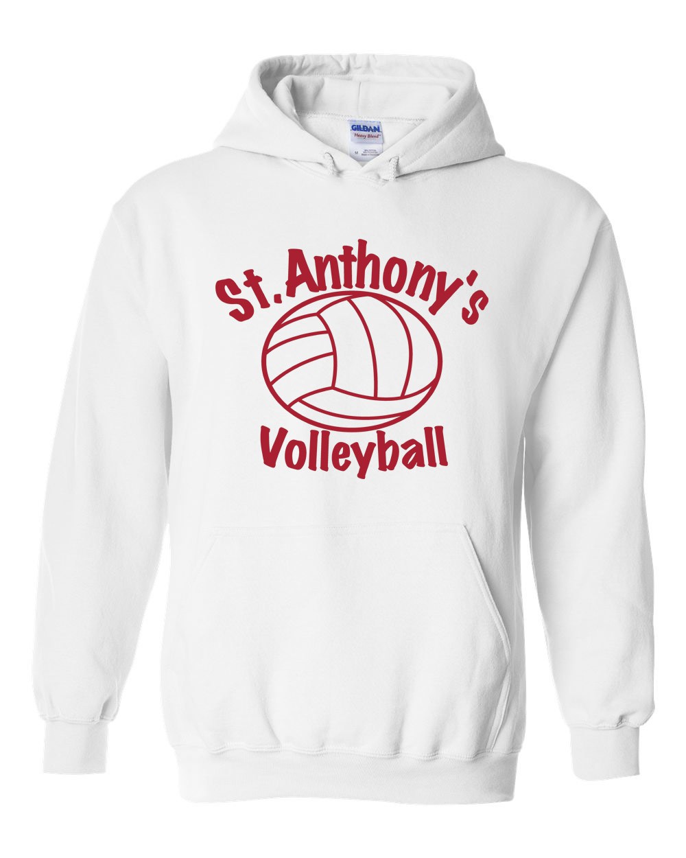 SAS Wht Volleyball Team Hoodie w/Logo & Name/Number - Please Allow 2-3 Weeks For Delivery 
