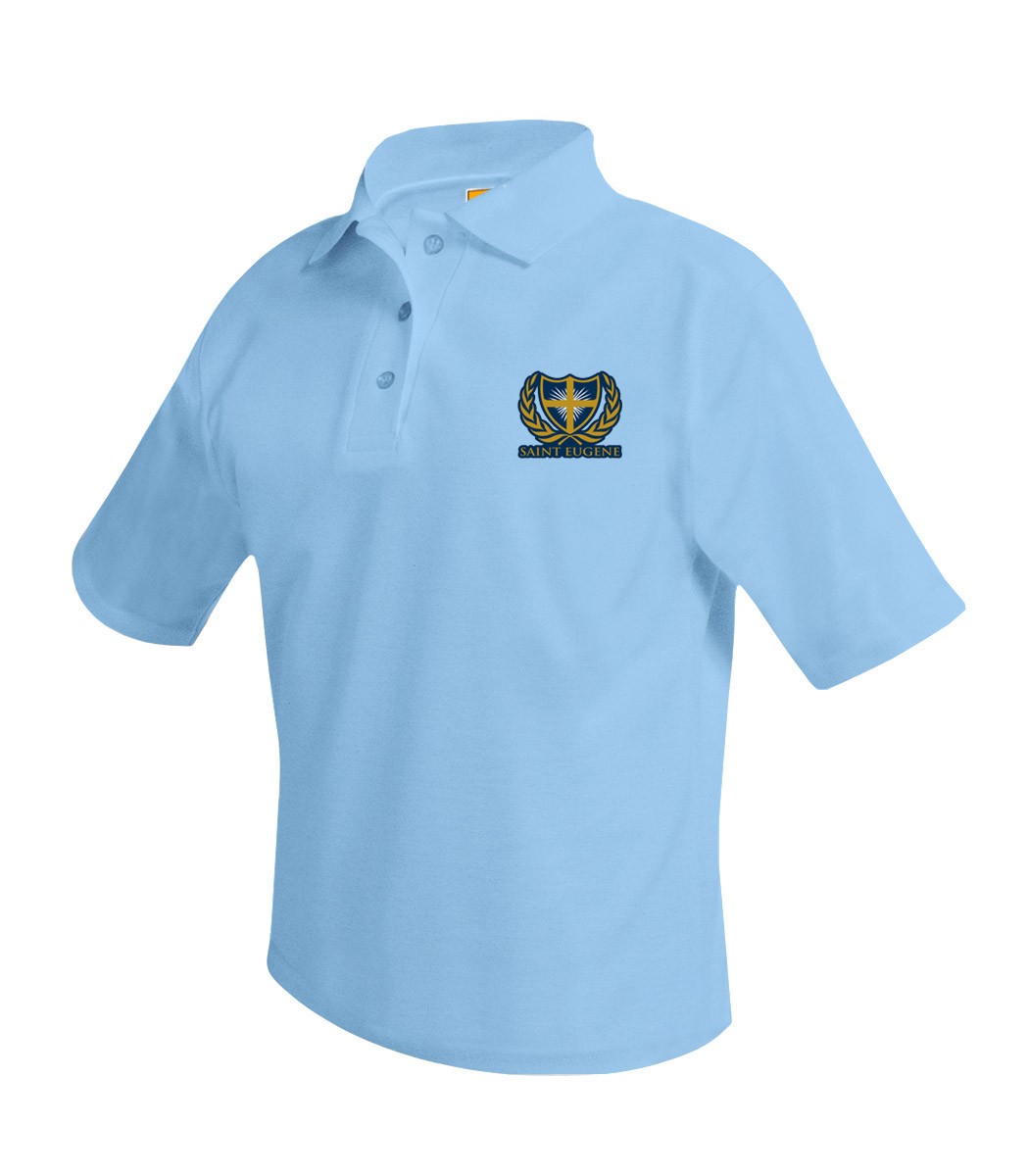 SES Staff Light Blue S/S Polo w/Logo - Please Allow 2-3 Weeks for Delivery