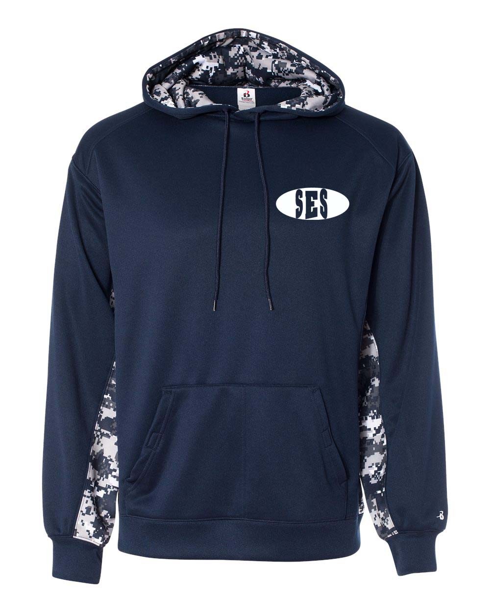 SES Spirit Digital Color Block Hoodie w/ White Logo - Please Allow 2-3 Weeks for Delivery