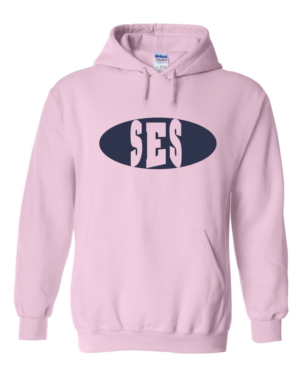 SES Spirit Pullover Hoodie w/ Navy Logo - Please Allow 2-3 Weeks for Delivery